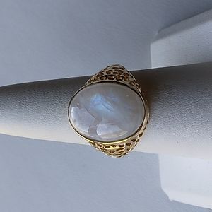 YG Moonstone Ring